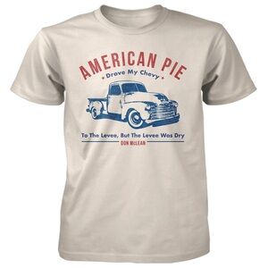 Don McLean American Pie Truck T-shirt XS Americana Fourth of July Drove My Chevy